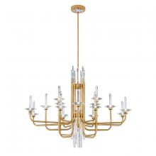  S5716-709O - Calliope 16 Light 120-277V Chandelier in Soft Gold with Clear Optic Crystal